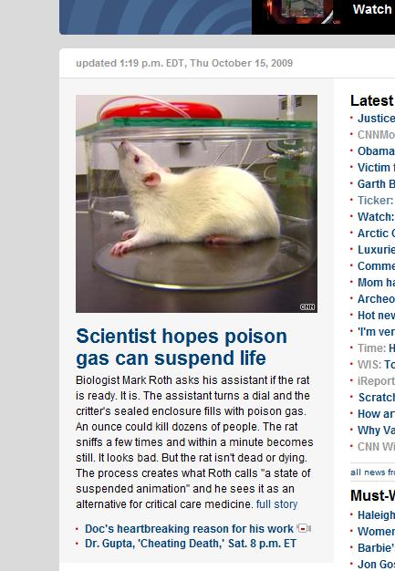 Rat Suspended Animation
